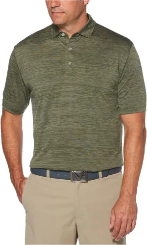 Callaway Broken Stripe Golf Polo, Sun Protection, Moisture-Wicking, Lightweight, Athletic Collared Shirts for Men