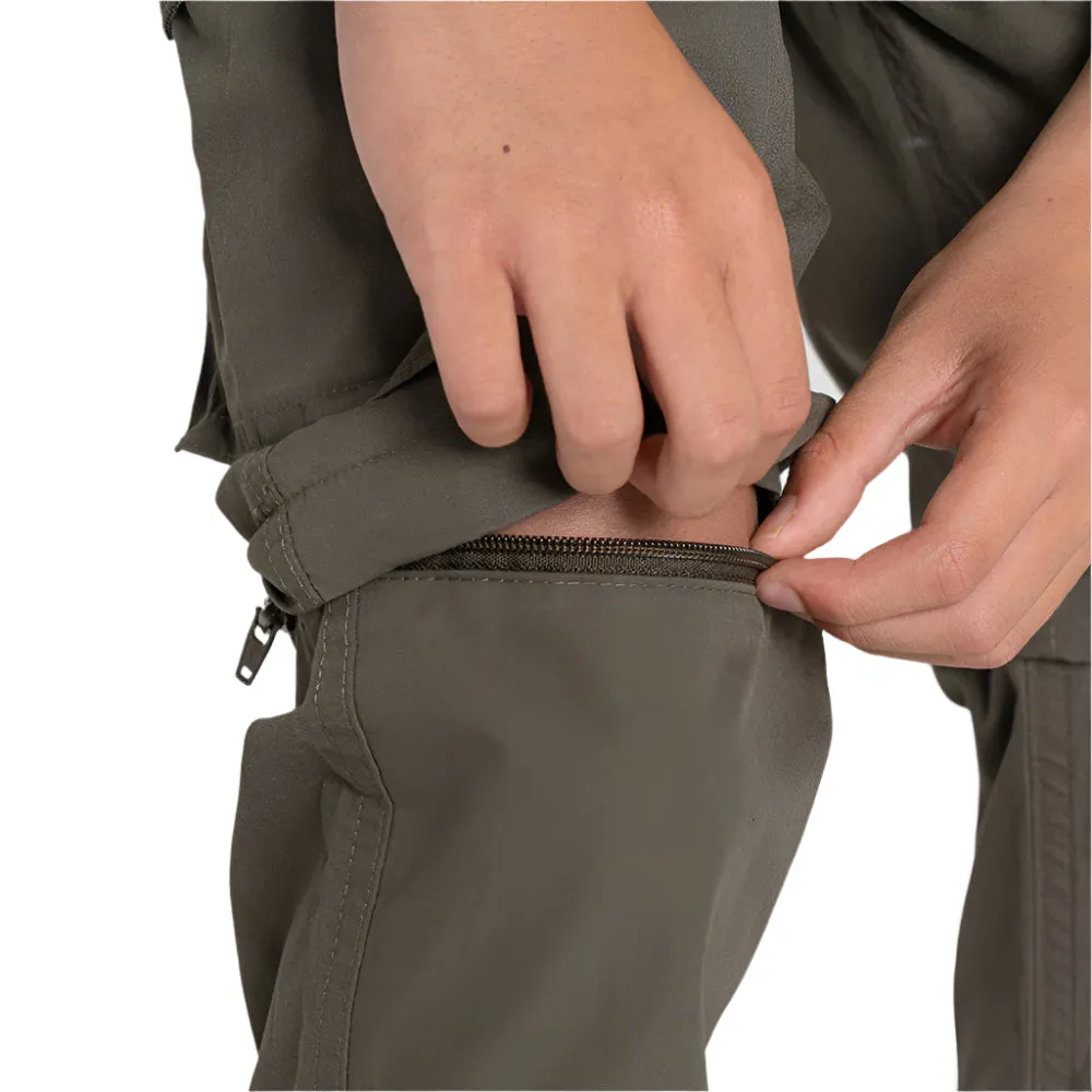 Craghoppers Kids Kiwi Cargo Convertible Trousers (Woodland)