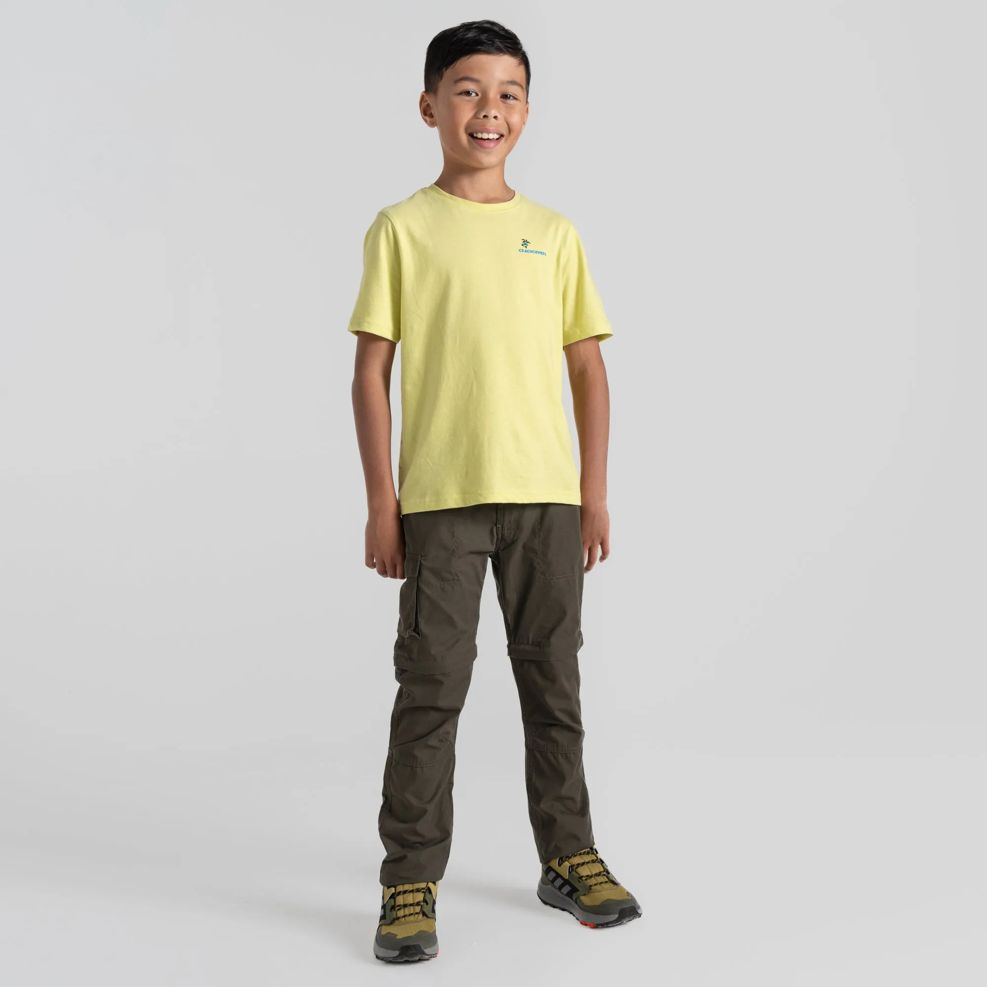 Craghoppers Kids Kiwi Cargo Convertible Trousers (Woodland)