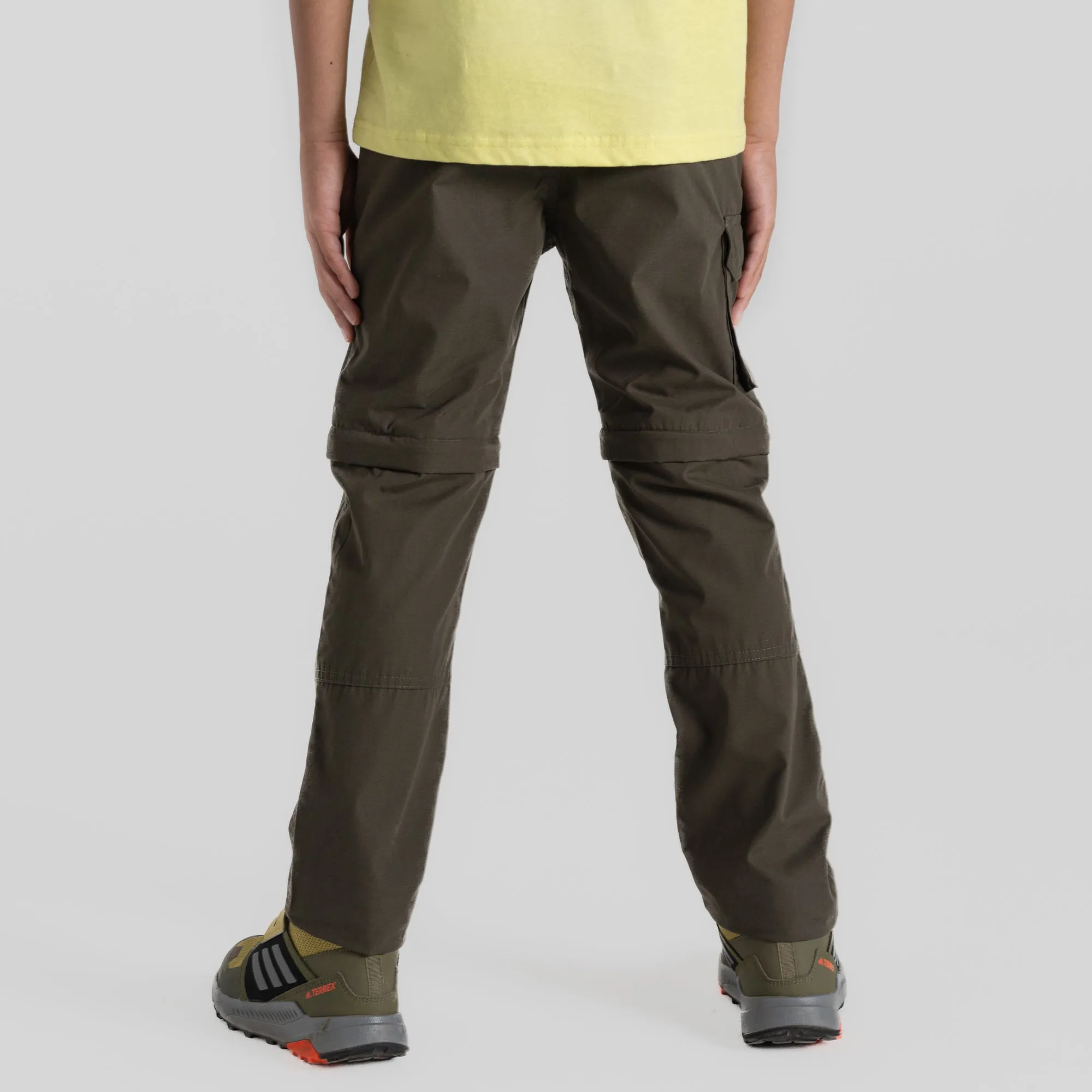 Craghoppers Kids Kiwi Cargo Convertible Trousers (Woodland)