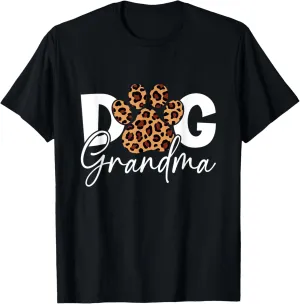 Funny Dog Grandma Leopard Skin Paw for Pet Lover Graphic T-Shirt