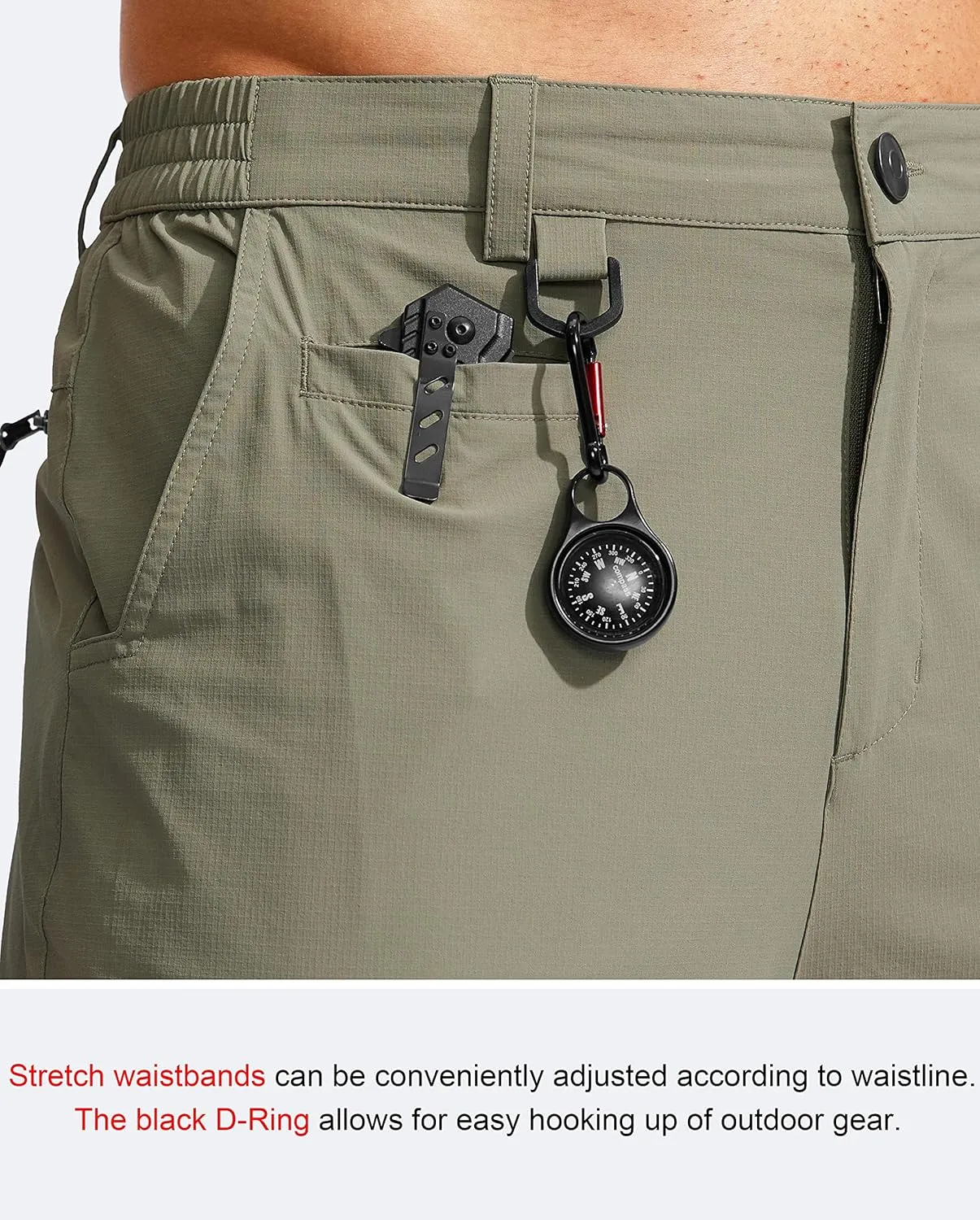 G Gradual Men's Hiking Cargo Pants Water Resistant Quick Dry Lightweight Outdoor Tactical Pants for Men with Multi Pocket