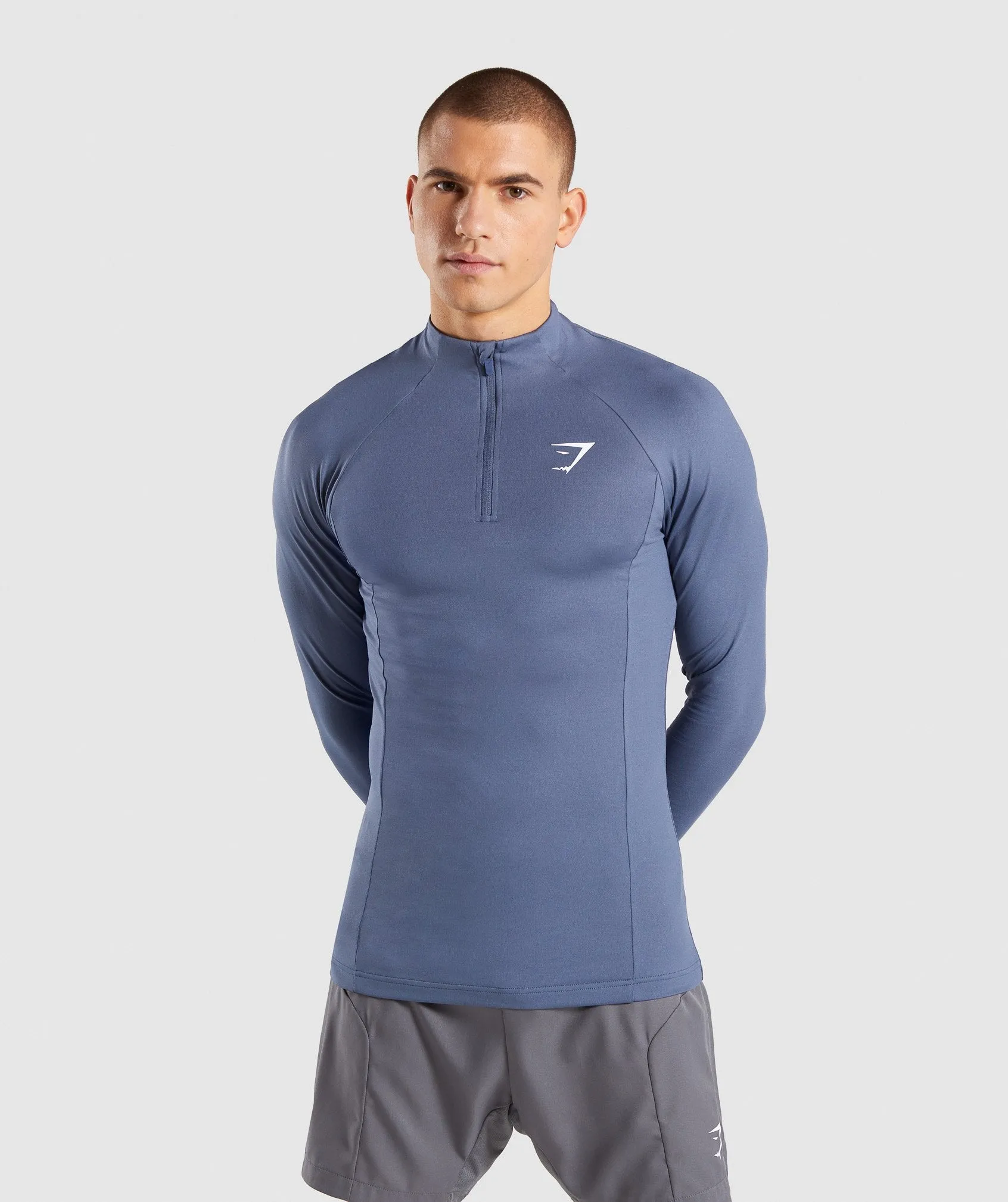 Gymshark Advanced 1/4 Zip Pullover - Aegean Blue