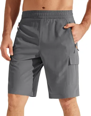 Libin Men's Hiking Cargo Shorts Lightweight Quick Dry Athletic Casual Shorts for Golf Outdoor Active Zipper Pockets