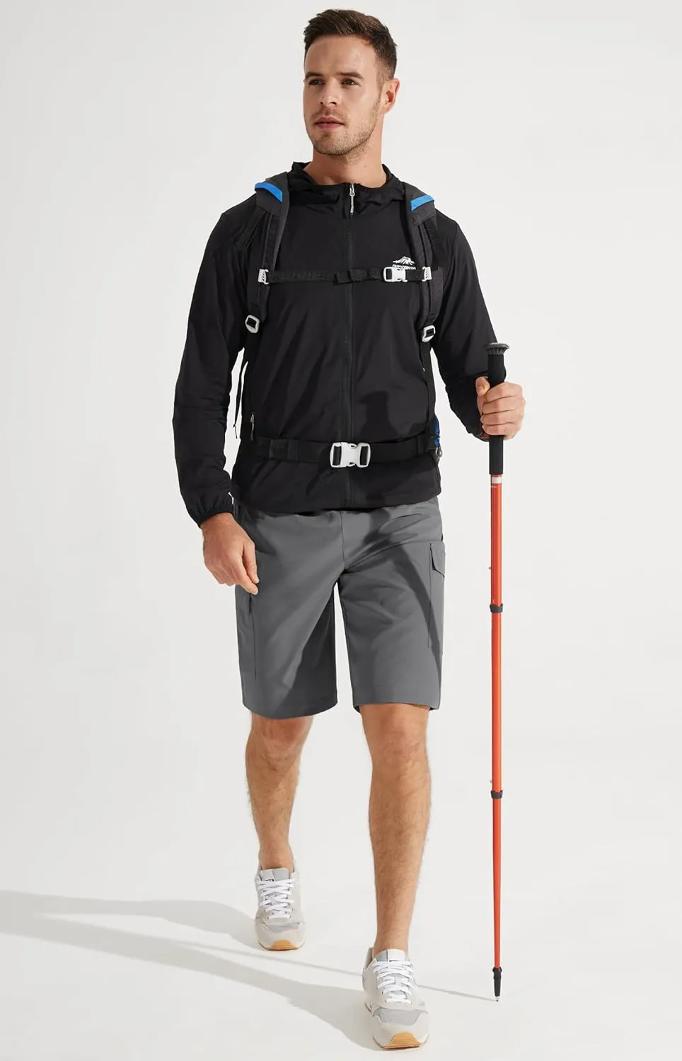 Libin Men's Hiking Cargo Shorts Lightweight Quick Dry Athletic Casual Shorts for Golf Outdoor Active Zipper Pockets