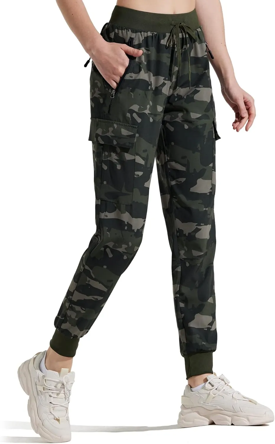 M MAROAUT Women's Hiking Pants Cargo Joggers with Pockets, Lightweight Quick-Dry Athletic Sweatpants for Running Gym Workout