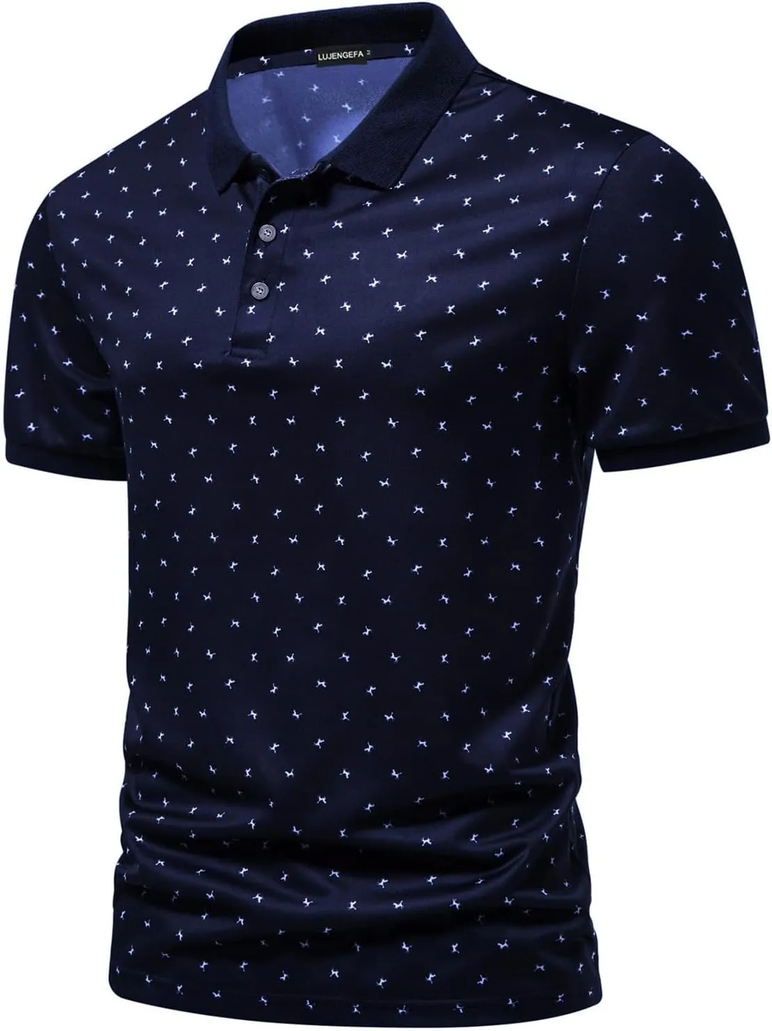 Men's Casual Short Sleeve Polo Shirt Summer Holiday Beach Tropical Tops Golf Shirts for Men