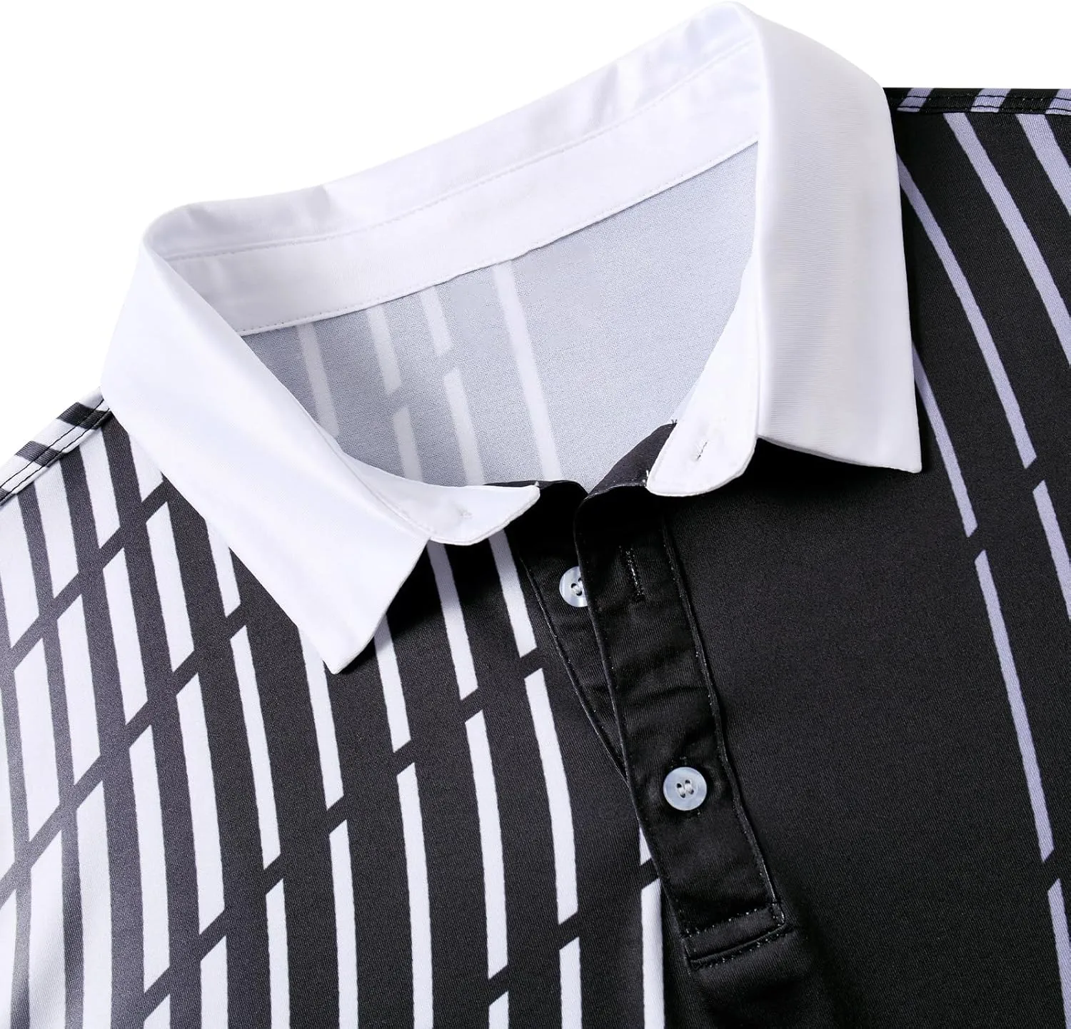 Mens Golf Shirts Short Sleeve Dry Fit Athletic Moisture Wicking Golf Polo Performance Printed Collared Polos