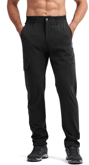 Mens Lightweight Hiking Pants Quick Dry Travel Cargo Pants UPF 50  Outdoor Stretch Trousers with 5 Utility Pockets