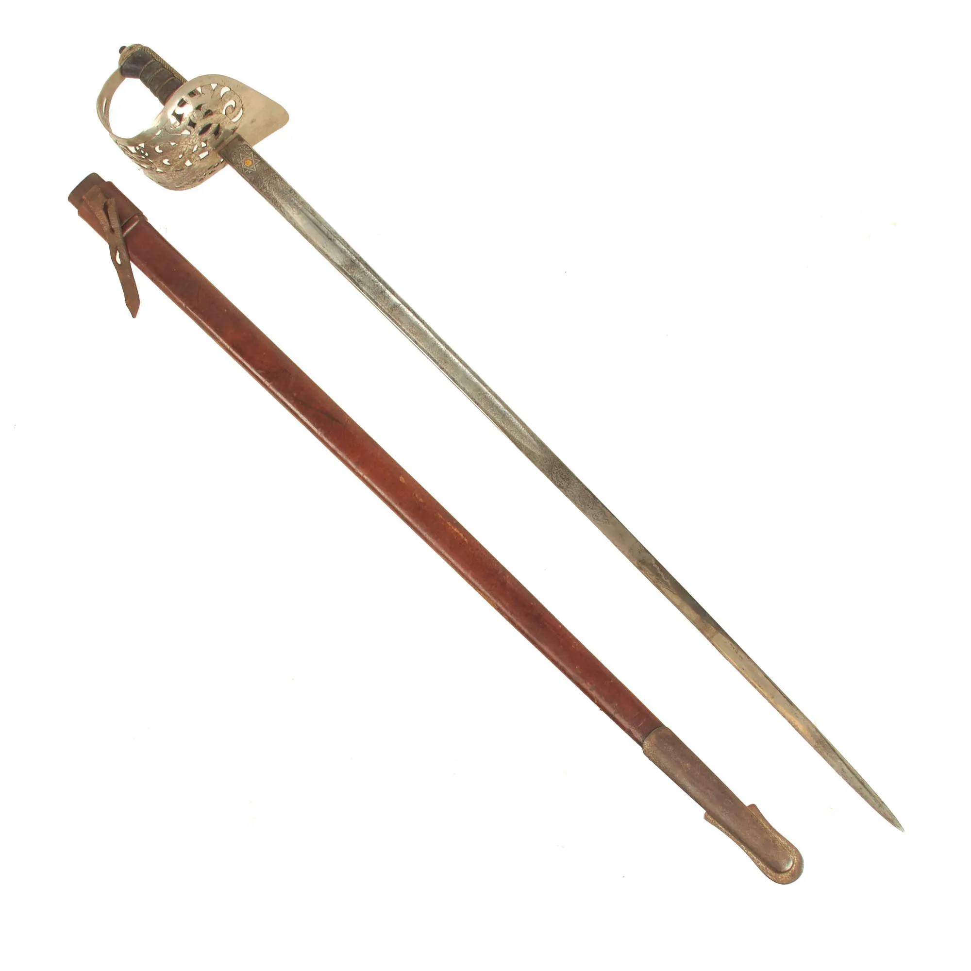 Original British Victorian Lieutenant Colonel John William Jeffreys (DSO) of Durham Light Infantry Pattern 1897 Light Officer’s Sword by Wilkinson Sword