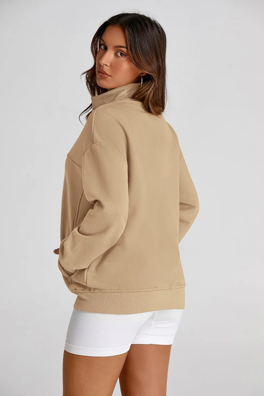 PRETTYGARDEN Women's 2025 Spring Fall Fashion Full Zip Up Sweatshirt Long Sleeve Loose Fit Trendy Casual Jacket with Pockets