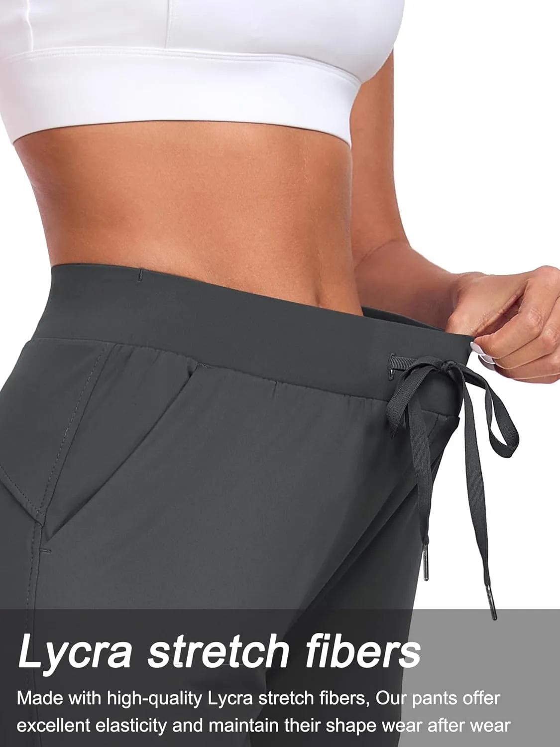 Rapoo 27"/29"/31" Soft, Skin-Friendly, and Highly Elastic Women's Joggers Sweatpants Pants with Pockets