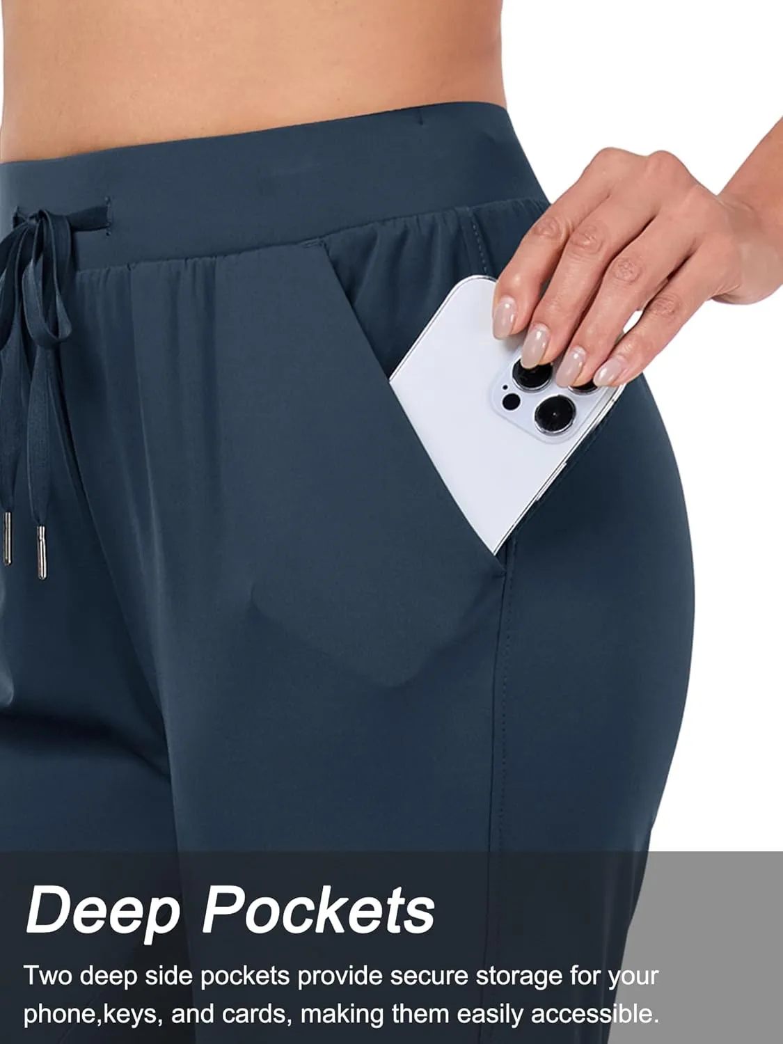 Rapoo 27"/29"/31" Soft, Skin-Friendly, and Highly Elastic Women's Joggers Sweatpants Pants with Pockets