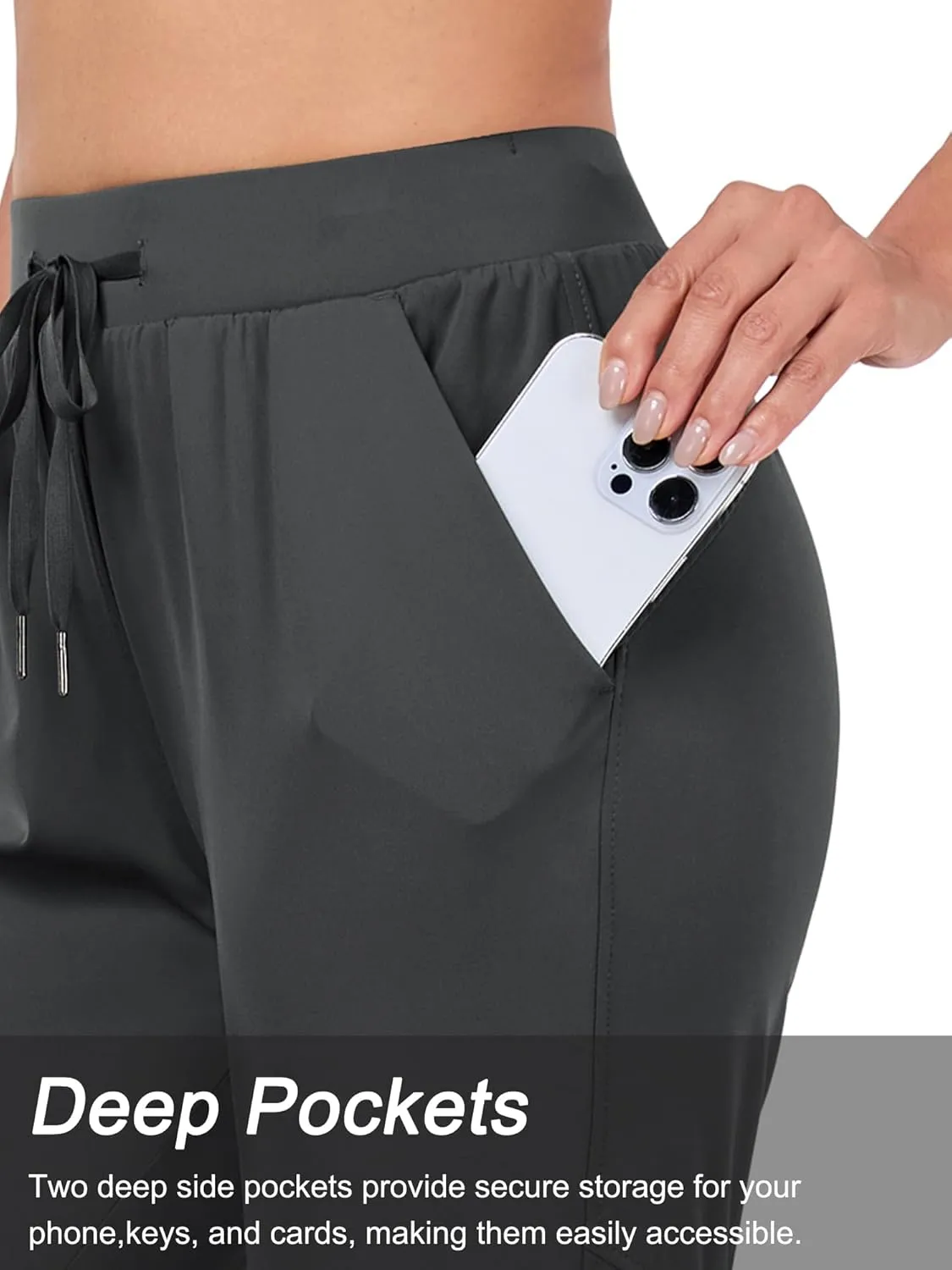 Rapoo 27"/29"/31" Soft, Skin-Friendly, and Highly Elastic Women's Joggers Sweatpants Pants with Pockets