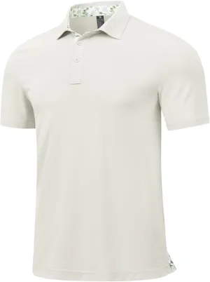 Rdruko Mens Polo Shirts Short Sleeve Dry Fit Moisture Wicking Sports Golf Tennis T-Shirt