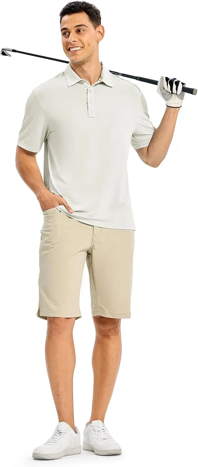 Rdruko Mens Polo Shirts Short Sleeve Dry Fit Moisture Wicking Sports Golf Tennis T-Shirt