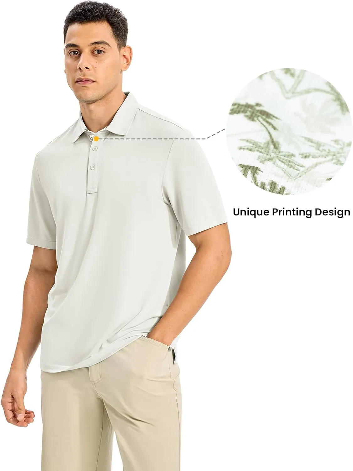 Rdruko Mens Polo Shirts Short Sleeve Dry Fit Moisture Wicking Sports Golf Tennis T-Shirt