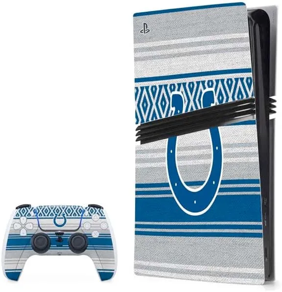 Skinit Decal Gaming Skin Compatible with PS5 Pro Bundle - Officially Licensed NFL Indianapolis Colts Trailblazer Design
