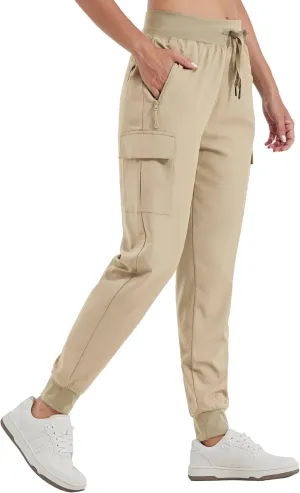 Willit Women's Cargo Hiking Pants Lightweight Athletic Outdoor Travel Joggers Quick Dry Workout Pants Water Resistant